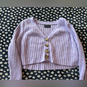 Urban Outfitters Lavender Button-Up Sweater